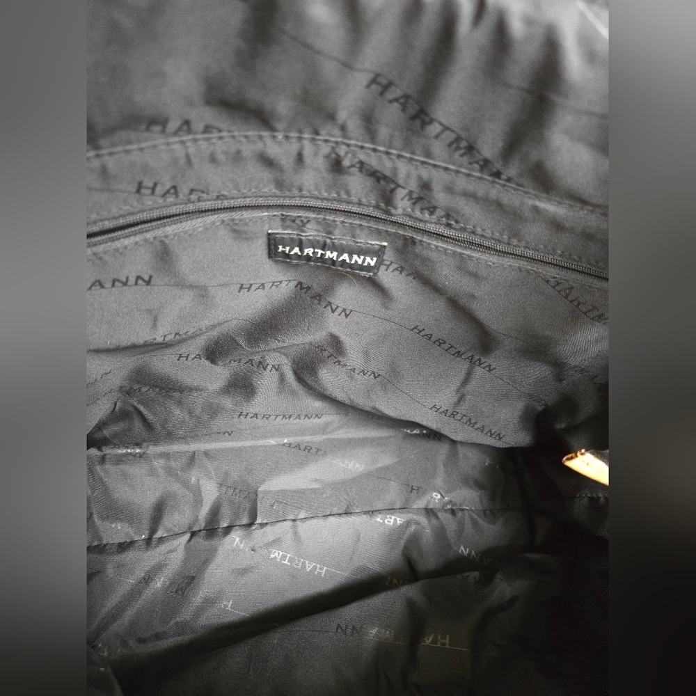 Hartmann Canvas And Leather Zippered Tote - Picture 9 of 11